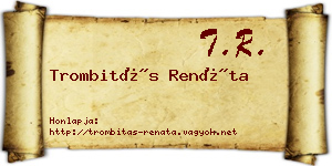 Trombitás Renáta névjegykártya