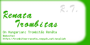 renata trombitas business card
